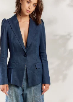 Vrouwen Summum Woman Blazer Met Gepofte Mouw