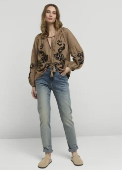 Vrouwen Summum Woman Blouse In Linnenmix