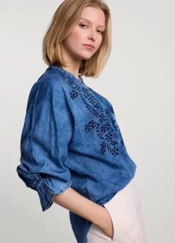 Vrouwen Summum Woman Blouse Met Broderie Anglaise