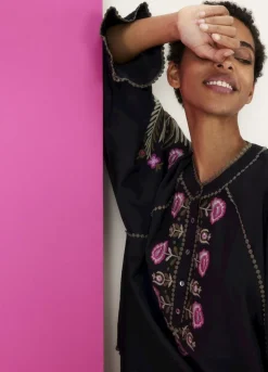 Vrouwen Summum Woman Blouse Met Gebloemd Borduurwerk