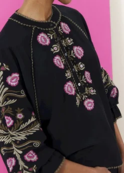 Vrouwen Summum Woman Blouse Met Gebloemd Borduurwerk