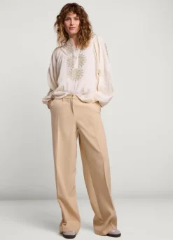 Vrouwen Summum Woman Blouse Met Gouden Borduursels
