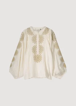Vrouwen Summum Woman Blouse Met Gouden Borduursels