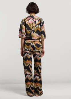 Vrouwen Summum Woman Broek Met Waterverf-Print