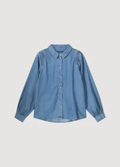 Vrouwen Summum Woman Denim Blouse Met Knoopjes