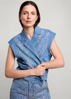 Vrouwen Summum Woman Denim Gilet