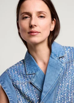 Vrouwen Summum Woman Denim Gilet