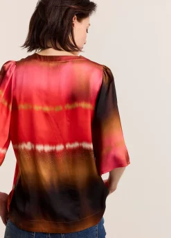 Vrouwen Summum Woman Faded Top Met Vlindermouw