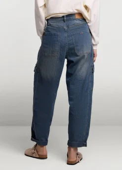 Vrouwen Summum Woman Gestreepte Cargo Jeans