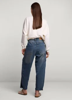 Vrouwen Summum Woman Gestreepte Cargo Jeans