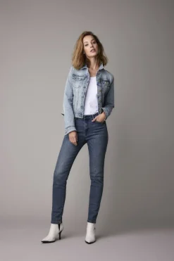 Vrouwen Summum Woman Getailleerd Blue Daze-Spijkerjasje
