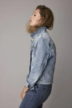 Vrouwen Summum Woman Getailleerd Blue Daze-Spijkerjasje