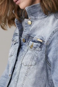 Vrouwen Summum Woman Getailleerd Blue Daze-Spijkerjasje