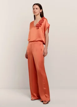 Vrouwen Summum Woman Glanzende Lange Broek