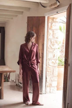 Vrouwen Summum Woman Glanzende Rechte Broek