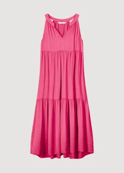 Vrouwen Summum Woman Glanzende Strokenjurk