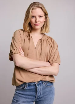 Vrouwen Summum Woman Glimmende Lurex Top