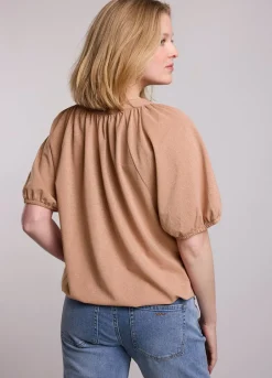 Vrouwen Summum Woman Glimmende Lurex Top