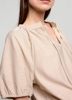 Vrouwen Summum Woman Glimmende Lurex Top