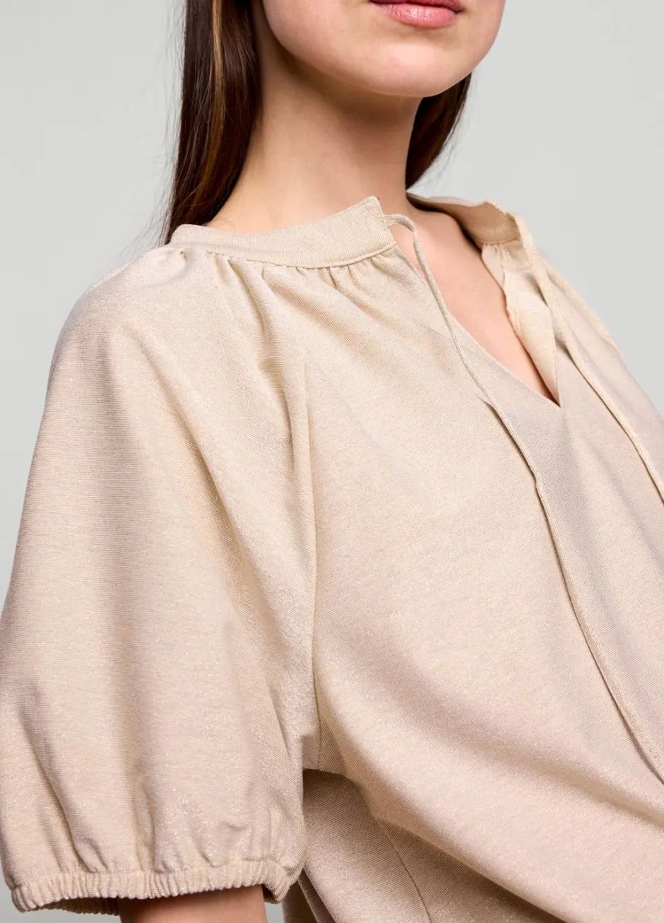 Vrouwen Summum Woman Glimmende Lurex Top