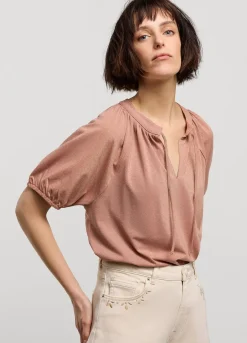 Vrouwen Summum Woman Glimmende Lurex Top