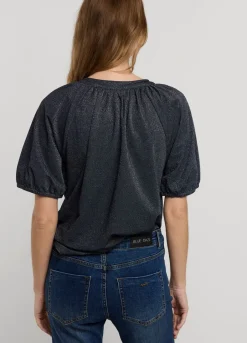 Vrouwen Summum Woman Glimmende Lurex Top