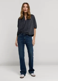 Vrouwen Summum Woman Glimmende Lurex Top