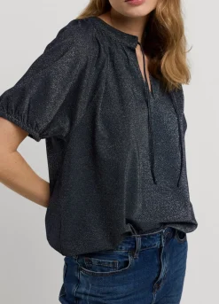 Vrouwen Summum Woman Glimmende Lurex Top