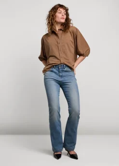 Vrouwen Summum Woman Glimmende Overhemdblouse