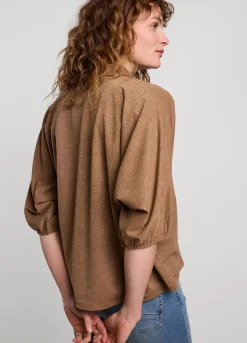 Vrouwen Summum Woman Glimmende Overhemdblouse