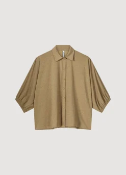 Vrouwen Summum Woman Glimmende Overhemdblouse