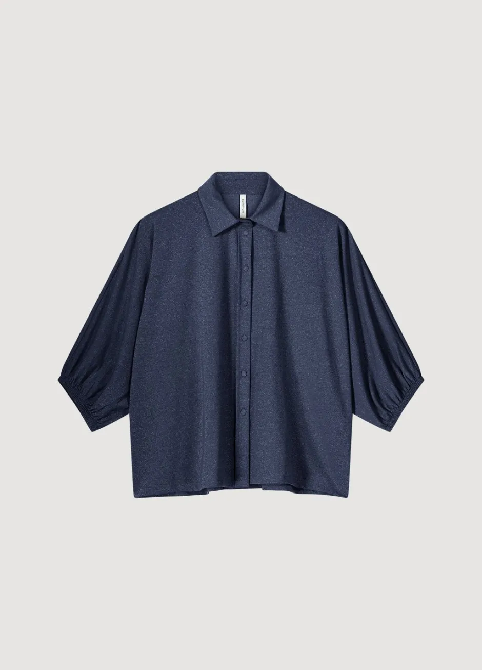 Vrouwen Summum Woman Glimmende Overhemdblouse