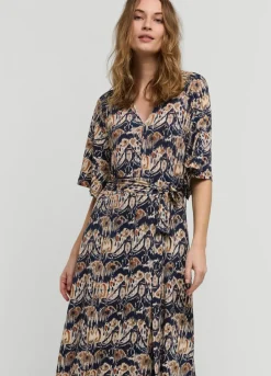 Vrouwen Summum Woman Ikatprint Jurk Met Polokraag