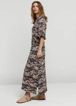 Vrouwen Summum Woman Ikatprint Jurk Met Polokraag