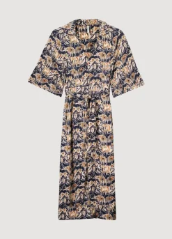 Vrouwen Summum Woman Ikatprint Jurk Met Polokraag
