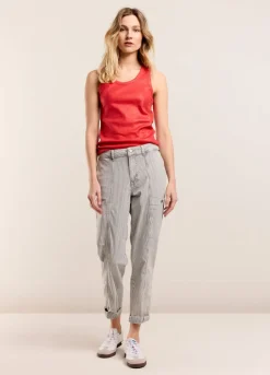 Vrouwen Summum Woman Indigo Streepjesdenim