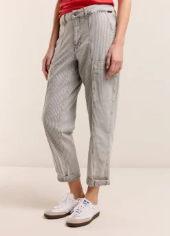Vrouwen Summum Woman Indigo Streepjesdenim