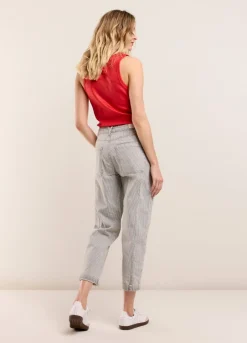 Vrouwen Summum Woman Indigo Streepjesdenim