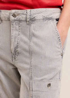 Vrouwen Summum Woman Indigo Streepjesdenim