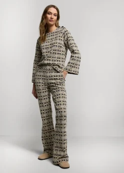 Vrouwen Summum Woman Jacquard Flared Pants