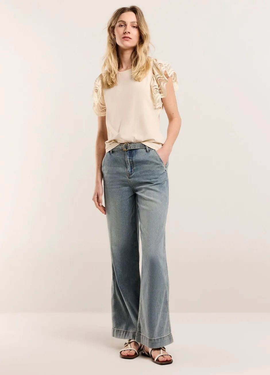 Vrouwen Summum Woman Jersey Top Met Kant