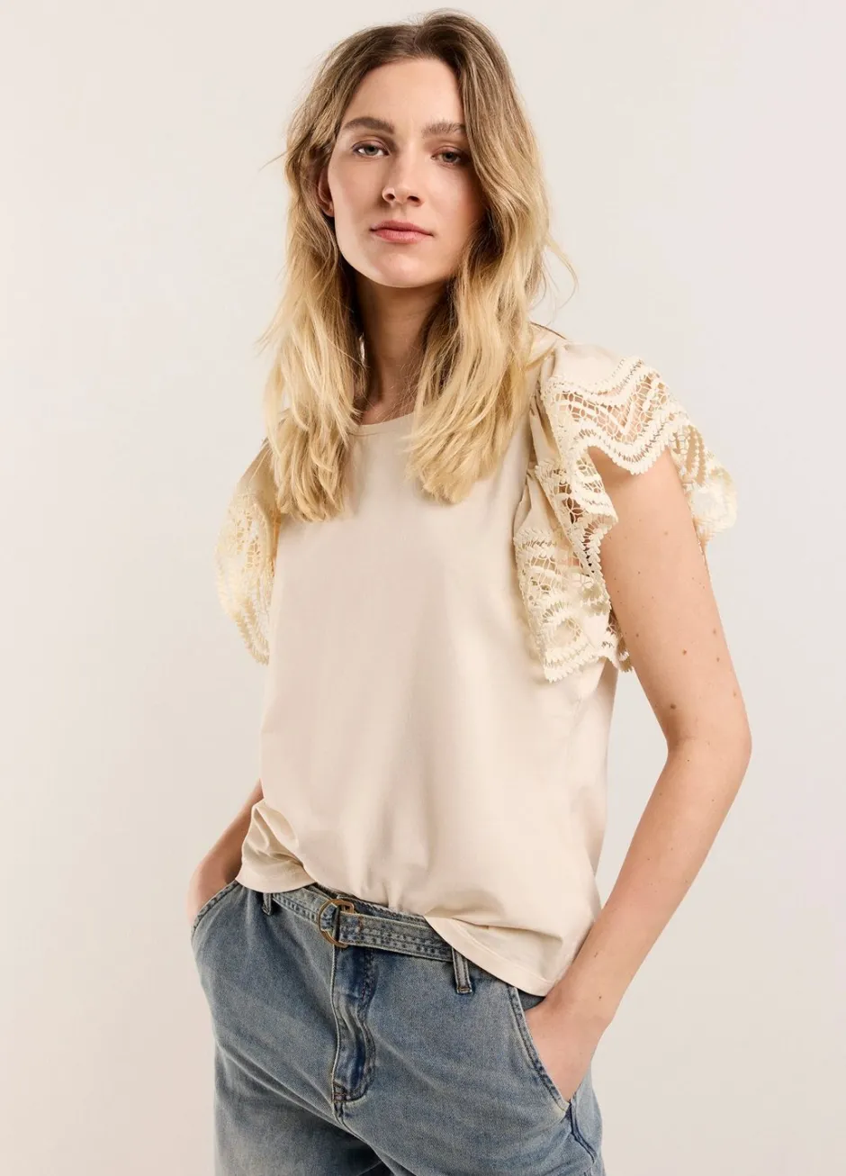 Vrouwen Summum Woman Jersey Top Met Kant
