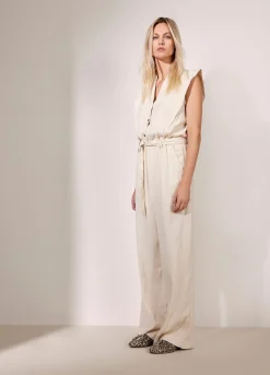 Vrouwen Summum Woman Katoen-Linnen Jumpsuit