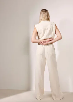 Vrouwen Summum Woman Katoen-Linnen Jumpsuit