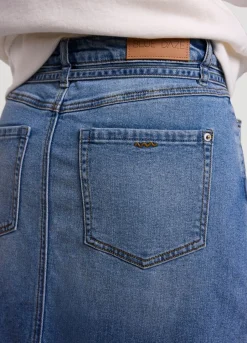 Vrouwen Summum Woman Lange Denim Rok