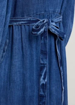 Vrouwen Summum Woman Lange Indigo Jurk
