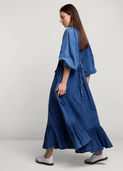 Vrouwen Summum Woman Lange Indigo Jurk