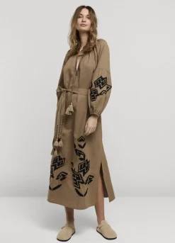 Vrouwen Summum Woman Lange Jurk Met Borduur
