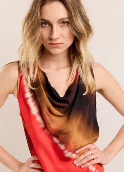 Vrouwen Summum Woman Mouwloze Jurk Faded Print