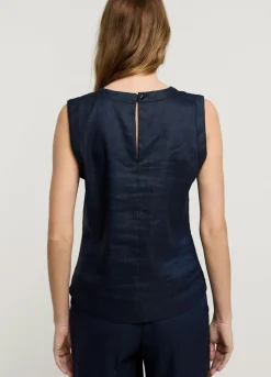 Vrouwen Summum Woman Mouwloze Top Linnenmix